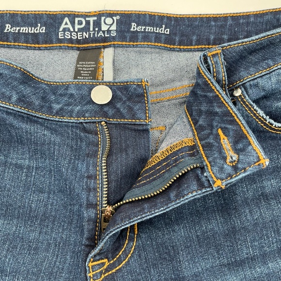 Apt. 9 Bermuda Shorts Denim Jeans Cuffed Hem Plus Size 16 - Picture 4 of 11